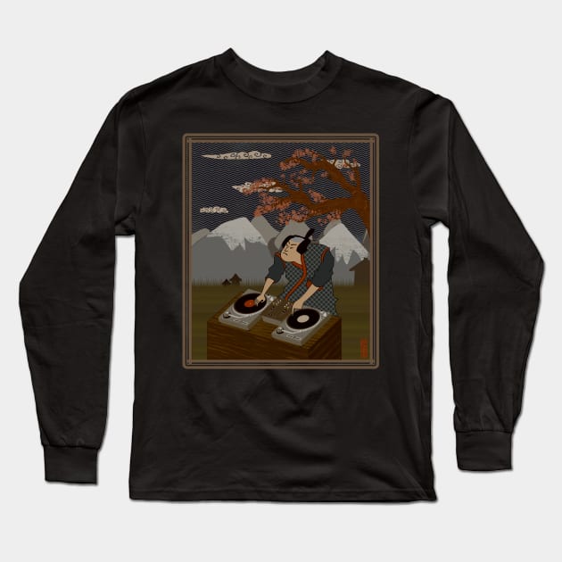 Japanese Art Style Dj Long Sleeve T-Shirt by Mewzeek_T